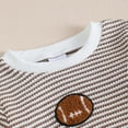 thumbnail image 7 of CAICJ98 Newborn Baby Boy Girl Football Outfit Game Day Sweatshirt Romper Baby Onesies Long Sleeve Pullover Bodysuit Infant Fall Winter Clothes (Brown,6-12 Months), 7 of 7