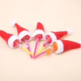 thumbnail image 2 of Mini sombrero de Papá Noel para niños, decoración de piruletas, dulces, paquete de dulces DIY, 50 piezas, rojo y blanco, 2 of 3
