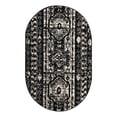 thumbnail image 3 of Unique Loom Portland Collection Area Rug - Depoe (3' 1" x 5' 3" Oval Black and White/Black), 3 of 10