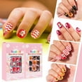 thumbnail image 3 of Halloween Navidad Niños Uñas Postizas Prepegamento Cubierta Completa Stick On Nails Press On Nails Para Niñas 120 Uds matsuzay HA043384-02, 3 of 6