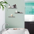 thumbnail image 5 of Wall Mounted Display Ledge Floating Wall Shelves Set of 3 Whitewash Gray, 5 of 5