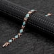 thumbnail image 2 of 1 paquete de pulsera de cobre puro turquesa para mujer, terapia magnética curativa, alivio del dolor de artritis, túnel carpiano, pulsera ajustable para mujer (turquesa azul), 2 of 5