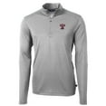 thumbnail image 2 of Men's Cutter & Buck  Gray Texas A&M Aggies Vault DryTec Virtue Eco Pique Recycled Quarter-Zip Top, 2 of 3