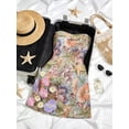 thumbnail image 2 of Multicolor Floral Print Strapless Mini Dress With 3D Flower Appliqués, 2 of 8