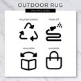 thumbnail image 4 of DII Design Imports Indoor Outdoor 3x6Ft Reversible Lattice Woven Rug, Stone, 4 of 7