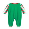 thumbnail image 3 of Pyjamas de Noël Ensemble Familial Costume Elf Vert Pjs de Noël Équipe Elf Pjs à Rayures Col Vêtements de Nuit, 3 of 9