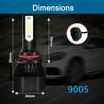thumbnail image 2 of IHNZCB 9005+H11+H11 for Honda Civic 2006-2015 White Led Headlights Bulb High Low Beam Fog Light,C9B,Y02, 2 of 19