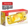 Newest Nintendo Switch Lite Game Console, Yellow, 5.5” Touchscreen, Built-in Plus Control Pad, Mazepoly 128GB Memory Card
