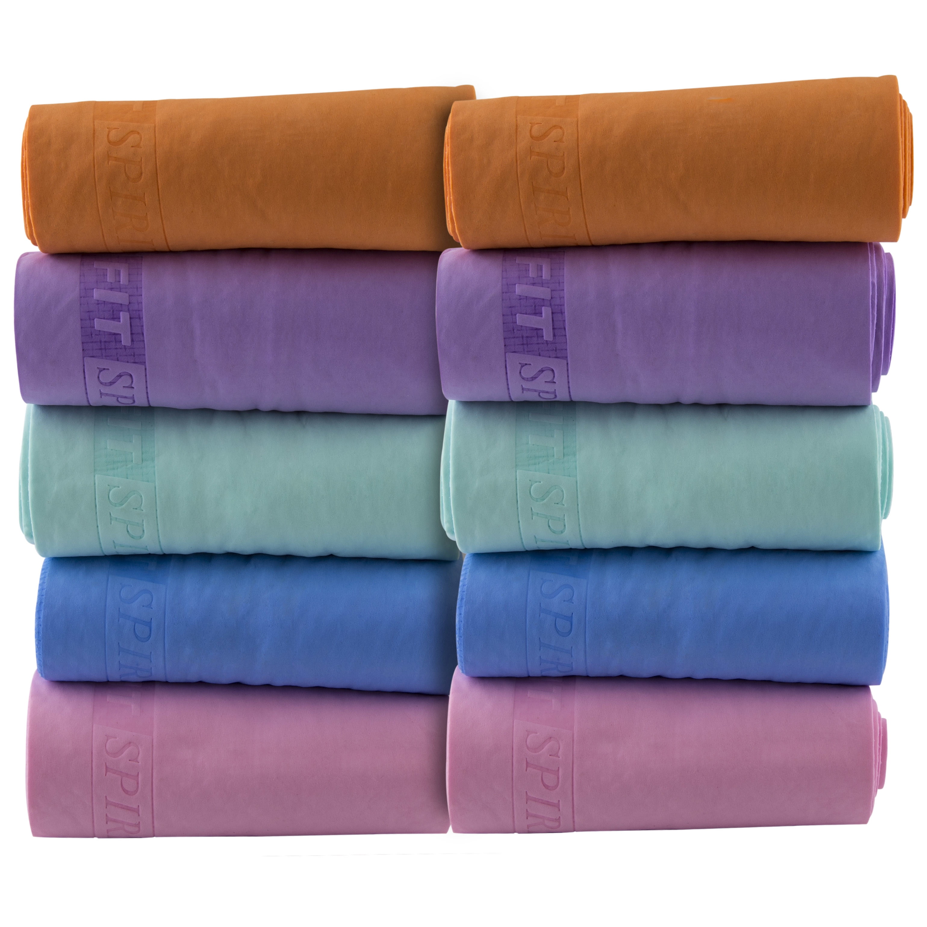 Fit Spirit Set of 2 Super Absorbent 26" x 4" Snap Cooling Towels for