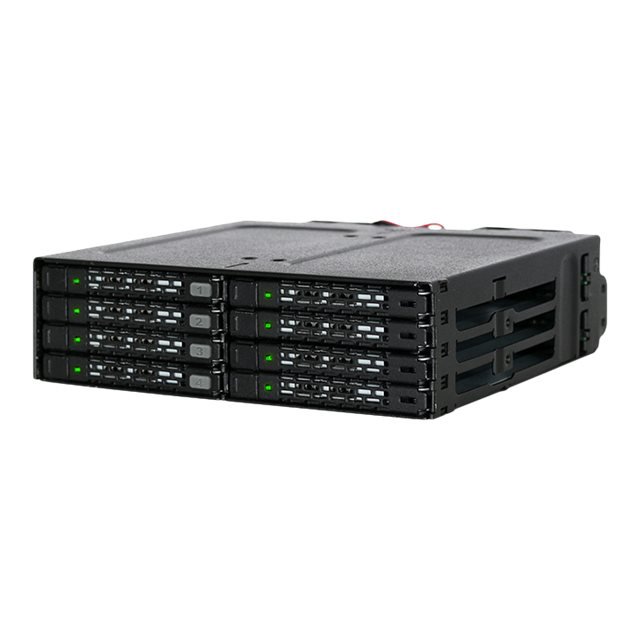 ICY Removable Devices 8x2.5 MiniSAS HD / in 1 x 5.25 bay Hot Swap Backplane (MB998IP-B)