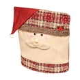 thumbnail image 4 of Christmas Hat Snowflake Chair Cover Square Cartoon Santa Chair Slipcover, 4 of 4