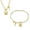 Yellow, variant on Women's Sterling Silver Link Charm Lock & Key Necklace and Bracelet Set - 18 in + 7.5 in
