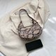 thumbnail image 3 of Bolso De Hombro Bolso para axilas de mujer Media luna Estampado de serpiente Moda Bolso de hombro Monedero (Marrón), 3 of 6