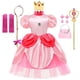 thumbnail image 2 of Disfraz de princesa y melocotón para niños, ropa rosa para Cosplay, vestido de fantasía para niños de 2 a 10 años, Carnaval de Halloween Fivean unisex, 2 of 2
