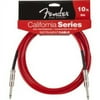 Fender California Instrument Cable, 10', Candy Apple Red