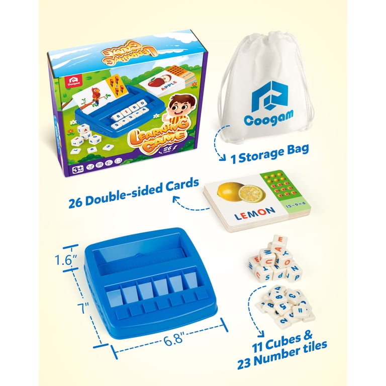 Coogam, Matching Letter Game, Educational Toy, 7 x 6 x 2 inches