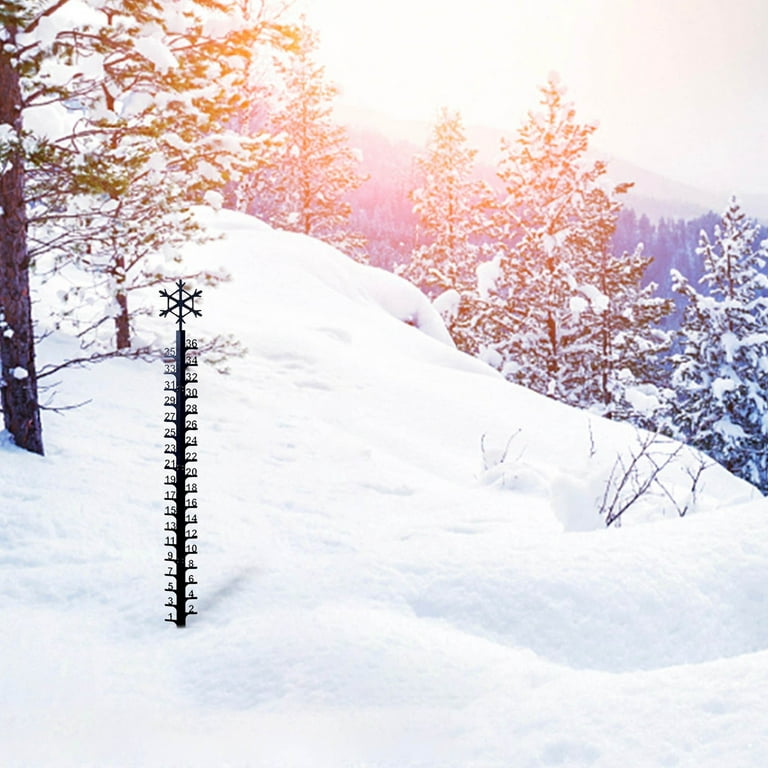 36 Inch Iron Art Snow Gauge - Christmas Snowflake Snowfall