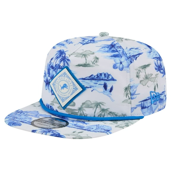 Men's-New Era  White Detroit Lions Adventure Snapback Golfer Hat