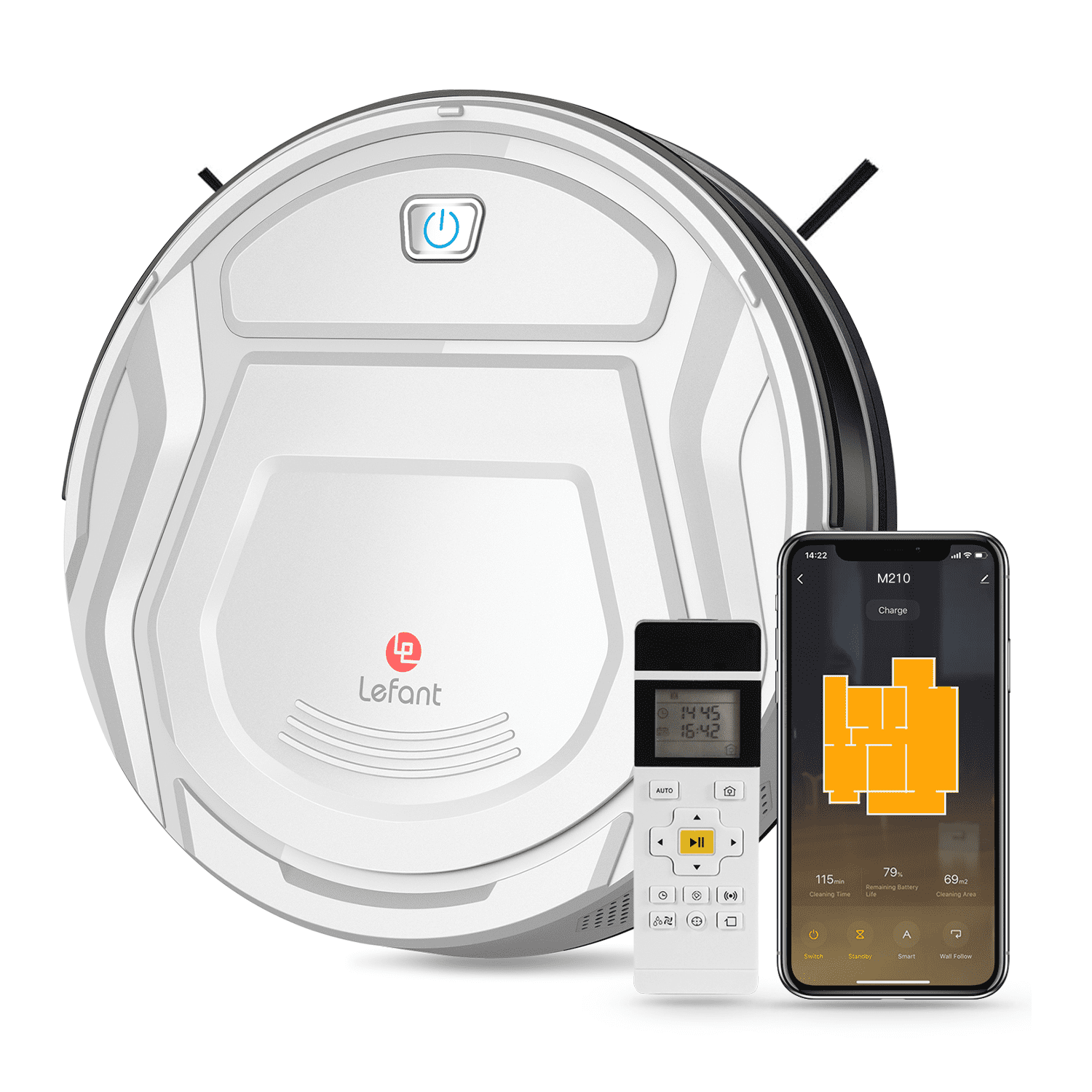 Lefant Robot Vacuum M210 WiFi Connected, Good for Pet Hair, Carpets
