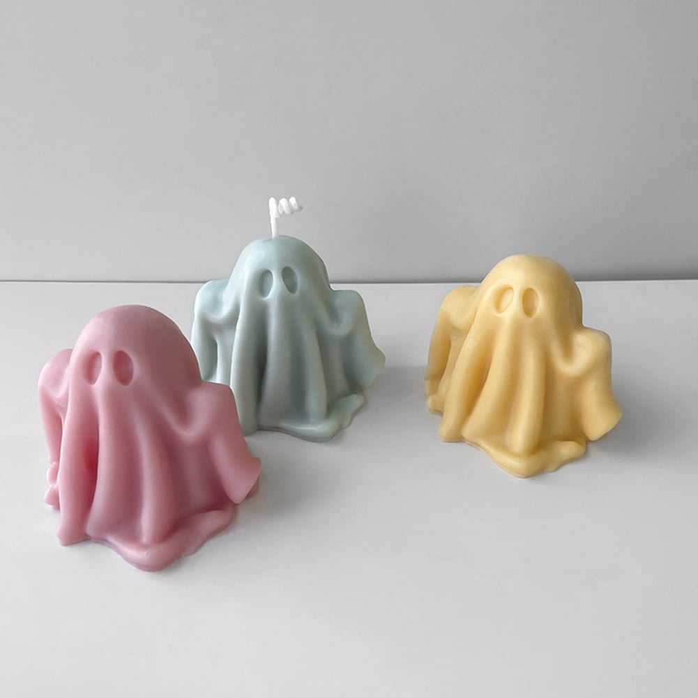 Hzzsbu Ghost Shape Silicone Candle Mold DIY Aromatherapy Candle Plaster Soap Mould