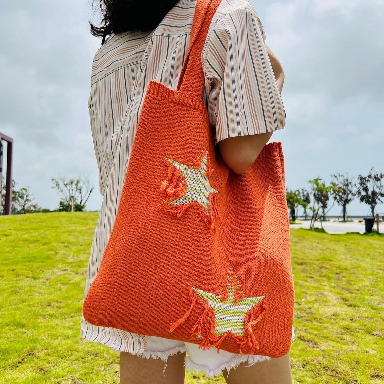 Kukuzhu Crochet Tote Bag Aesthetic Tote Bag Aesthetic Y2k Tote Bag Aesthetic Y2k Cute Tote Bags Aesthetic
