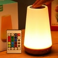 thumbnail image 2 of Touch Lamp, Night Light Bedside Lamp, Dimmable Light with Remote, Rechargeable, Warm White Light & 13 Color Changing RGB for Bedroom, 2 of 8