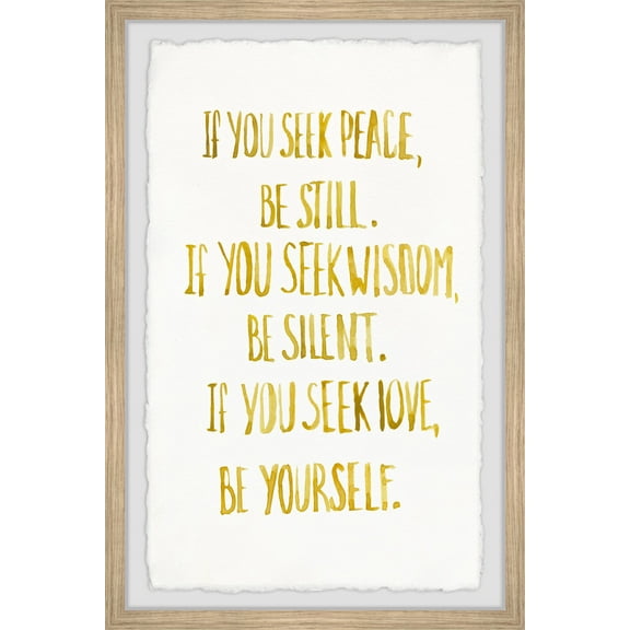 Marmont Hill Seek Peace, Wisdom and Love III Framed Wall Art