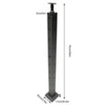 thumbnail image 2 of Miumaeov Metal Cable Railing Post L-drilled Stainless Steel Black Finish Pre-Drilled Posts Railing for Wood Concrete Level Deck, 2 of 11