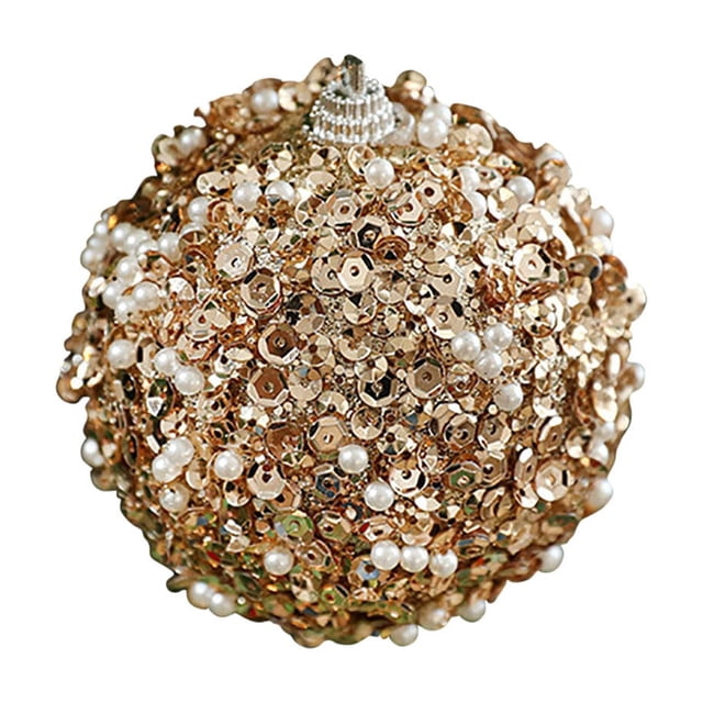 Fiudx Colgante para Árbol de Navidad de 8 Cm, Diseño de Espuma con Lentejuelas Brillantes, Ligero y Portátil, Multiusos, Ideal para Decorar El Hogar En Días Festivos, Apto para Varios Estilos de Árbo