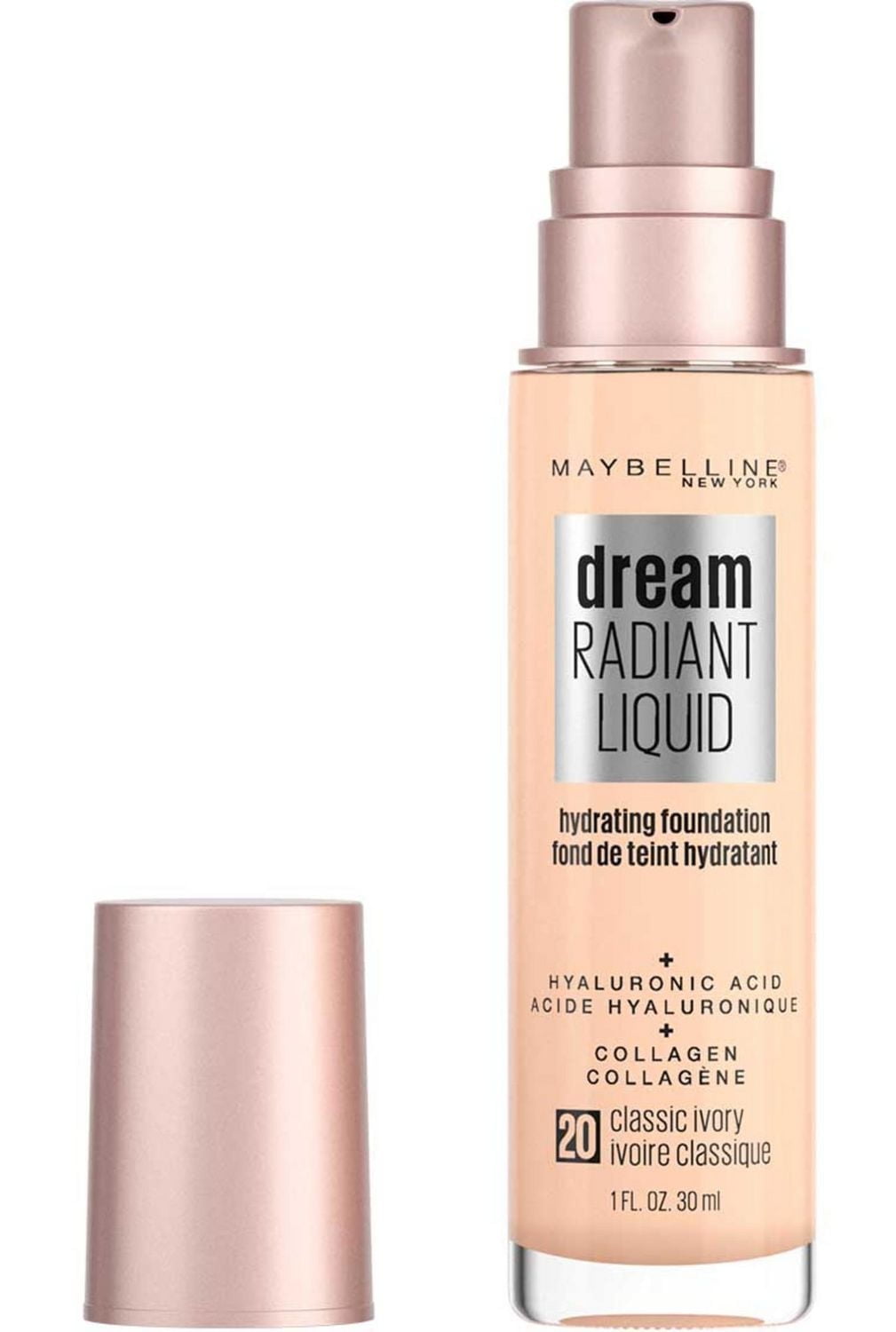 Fond de teint liquide radieux et hydratant à couvrance moyenne