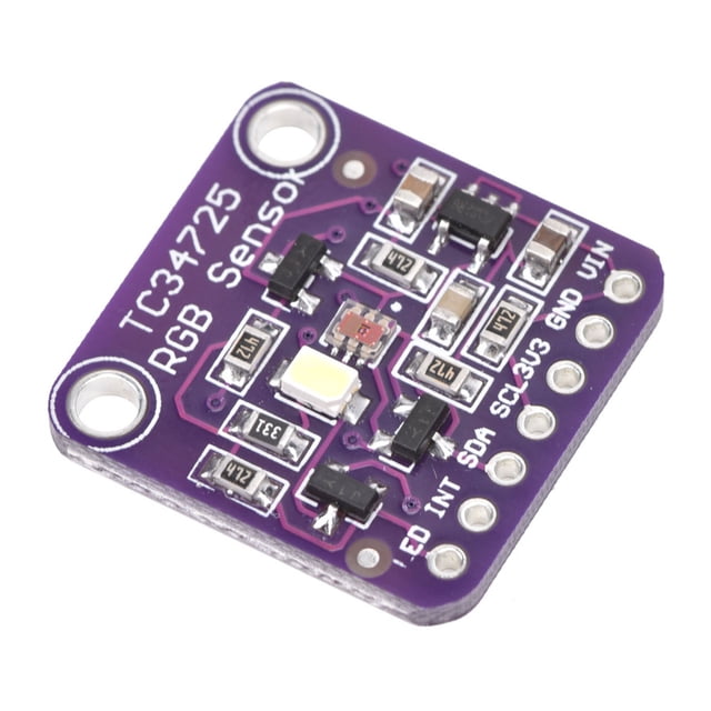 Tcs34725, módulo de reconocimiento de sensor de color de luz roja, verde, azul y blanca con ganancia analógica programable, alta sensibilidad para, compatible