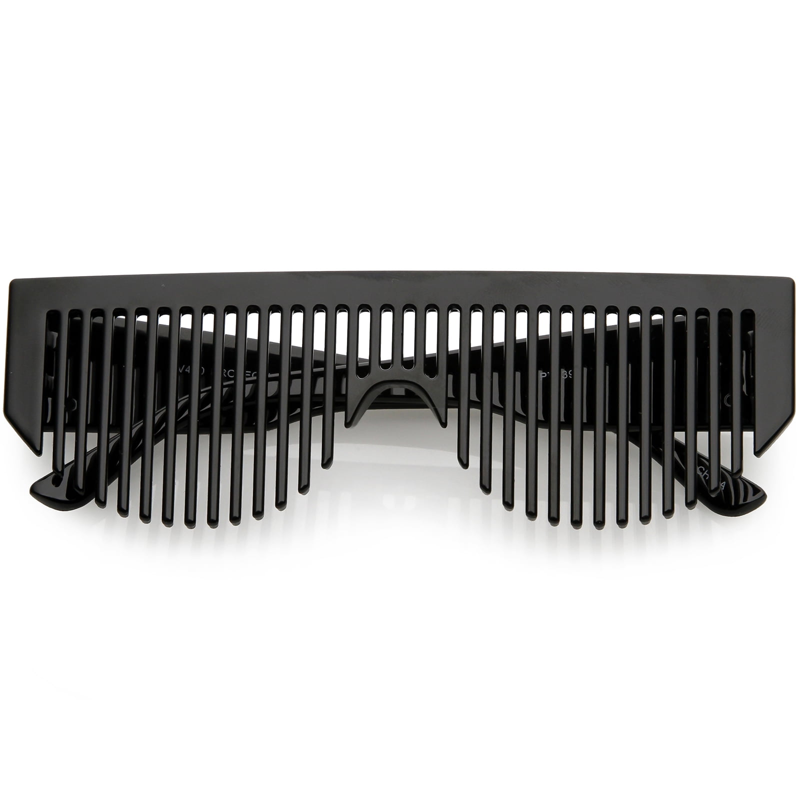 Novelty Retro Comb Sunglasses Wide Arms 56mm (Black)