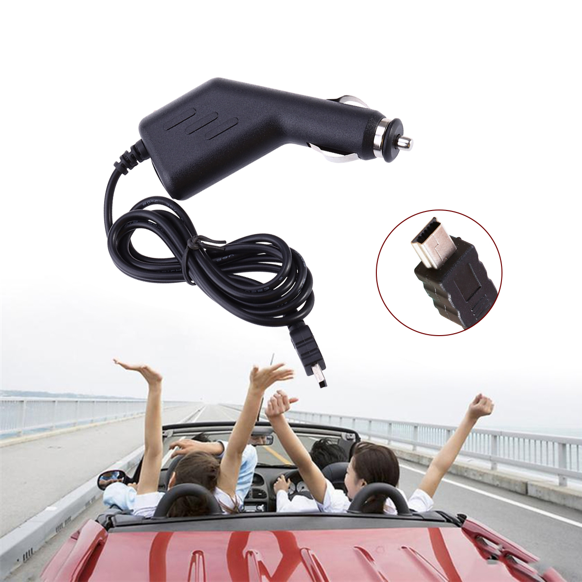 OULII 1Set USB Car Charger Car Usb Adapter with Led Charging Indication