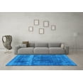 thumbnail image 3 of Ahgly Company Indoor Square Oriental Light Blue Industrial Area Rugs, 7' Square, 3 of 4