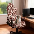 thumbnail image 2 of SCRAWLGOD Cow Print Beige Brown Print 4PCS Gaming Chair Cover, Dustproof Computer Chair Slipcover with Armrest Cover Washable Thick Gaming Chair Protection, 2 of 7