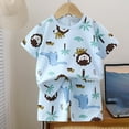 thumbnail image 4 of Ensemble de Pyjamas pour Filles, Haut à Col Rond et Pantalon, Tenues de Nuit d'Été pour Filles de 5 à 6 Ans, 4 of 4