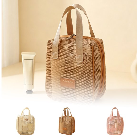 Msgweeeg Moving Bags Moving Bags Heavy Duty Portable Large-Capacity Travel Cosmetic Bag for Women Mesh Makeup Toiletry Storage Bag