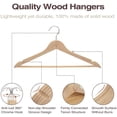 thumbnail image 2 of Perchas de madera FairyHaus, paquete de 30, madera natural, diseño delgado, 2 of 9