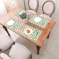 thumbnail image 6 of ZNDUO Placemats, 1 PCS Heat Resistant Stain Resistant Woven PVC Insulation Placemats, Durable Washable Elegant Table Mats for Dining-Green Four Leaf Clover, 18"x12", 6 of 6