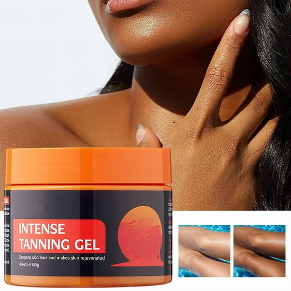 Bronze Glow Intensive Tanning Shimmer Gel, Deep, Darker Tan with Less Sun Exposure – Fast Absorbing, Hydrating, Water-Resistant Tanning Lotion for All Skin Types