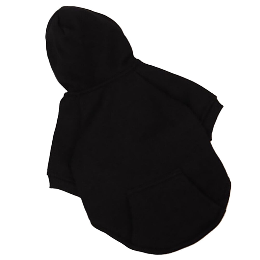 WESIEVYA Dog Hoodie Clothes Black Cotton Warm Sweatshirt Cozy Winter Apparel for Pets