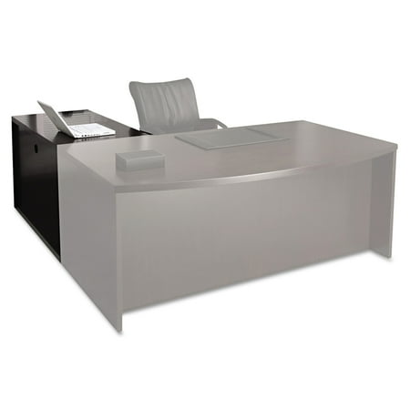 Mayline Mira Series Wood Veneer Return, 48w x 24d x 29-1/2h, Espresso