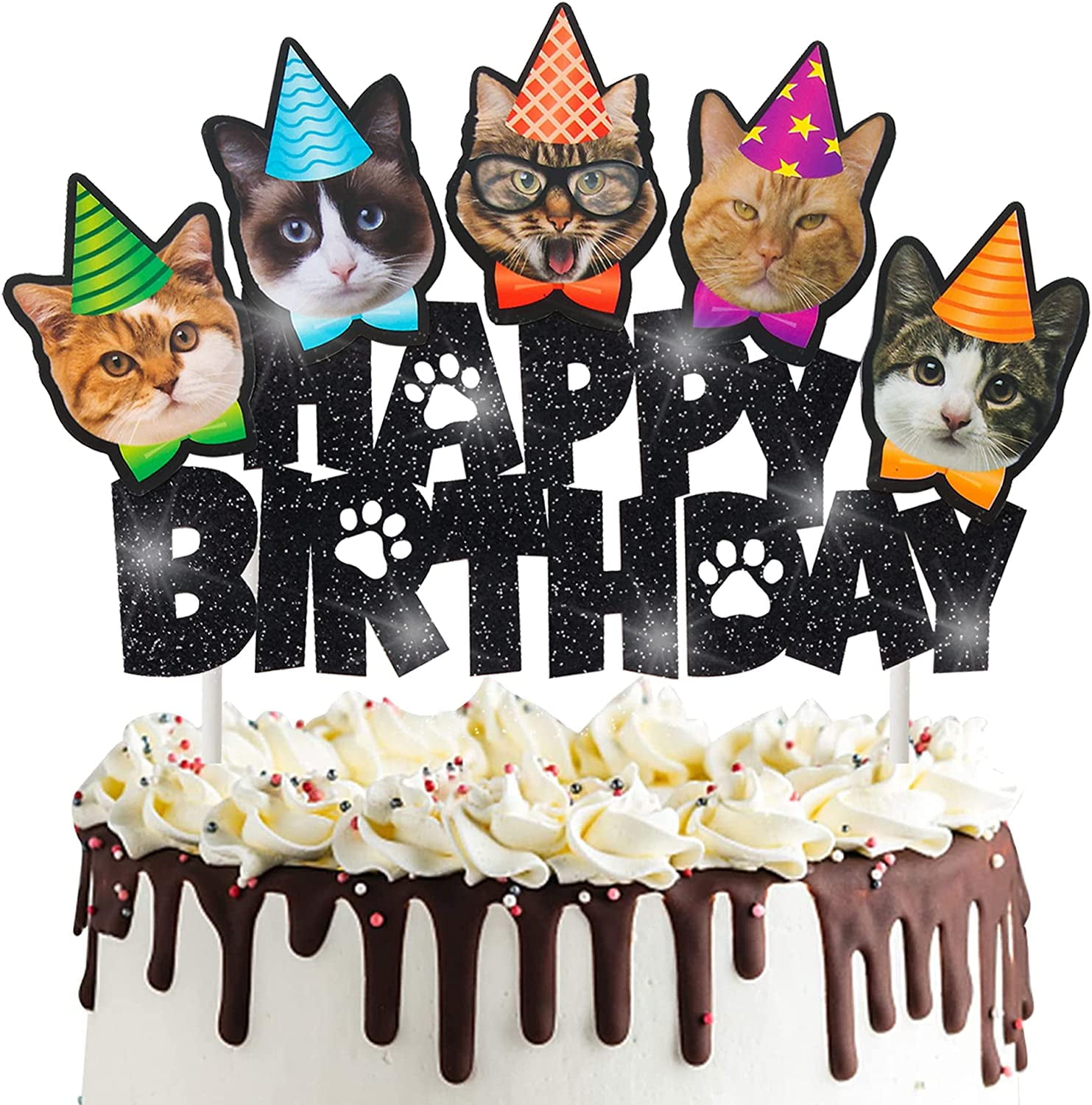 Cat Happy Birthday Cake Topper Cat Theme Party Cake Decoration for Meow Kitty Cat Birthday Party Baby Shower Supplies - Walmart.com Cat Happy Birthday Cake Topper Cat Theme Party Cake Decoration For Meow Kitty Cat Birthday Party Baby Shower Supplies - Walmart.Com