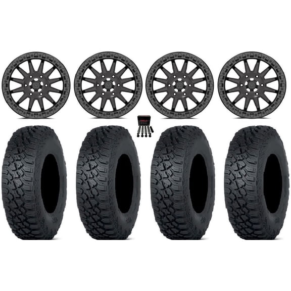 Valor V09 Beadlock 15" Wheels Charcoal 35" Tenacity XNR Tires Can-Am Maverick R