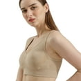thumbnail image 3 of Coobie Women's Seamless Fusion Yoga Bra Wireless Light Support Sports Bra 9079,Light Nude,One Size, 3 of 9