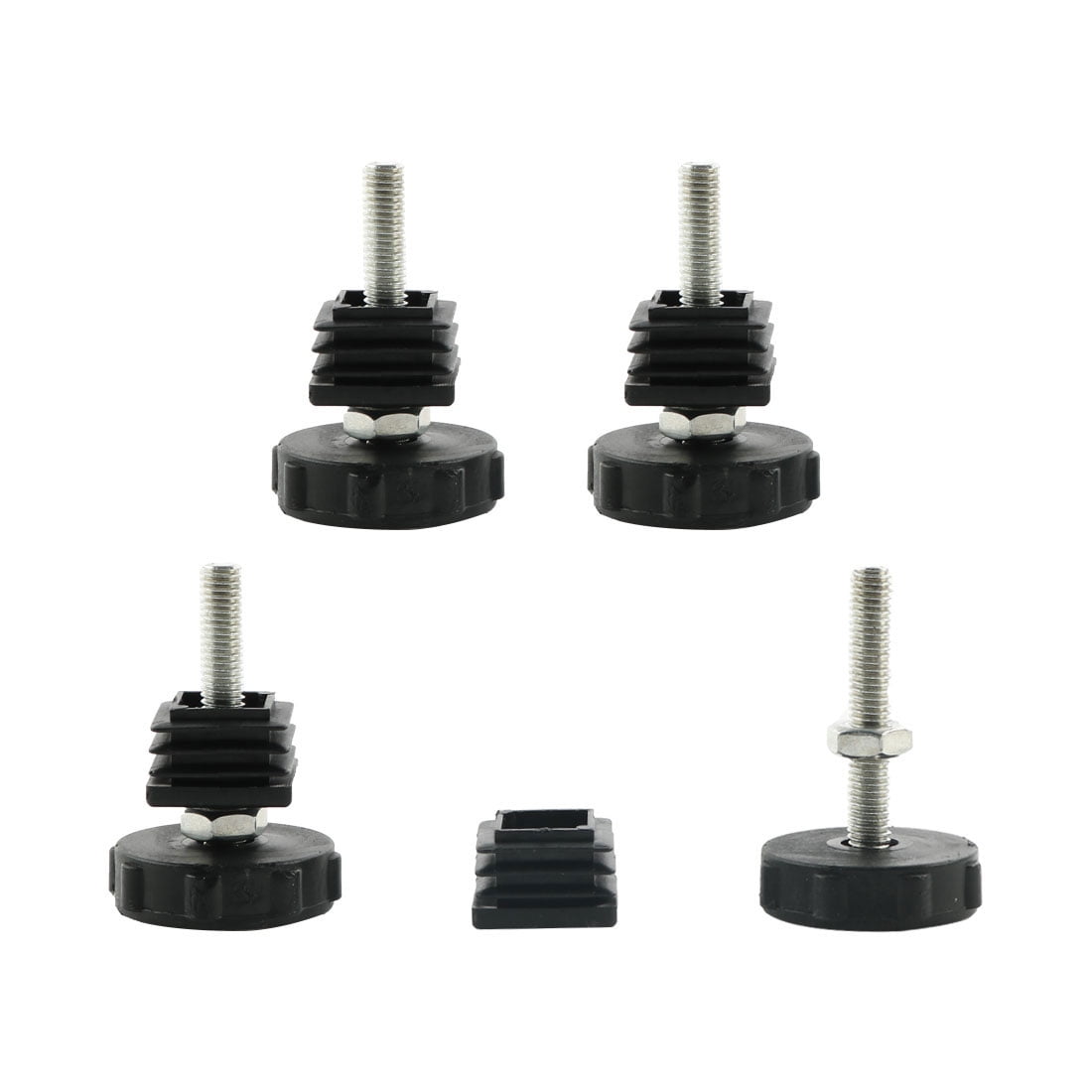 M8 Leveling Feet 25 x 25mm Square Tube Inserts Kit Furniture Glide