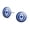 Blue & White, variant on Green Lantern Blackest Night Black Lantern Logo Novelty Clip-On Stud Earrings