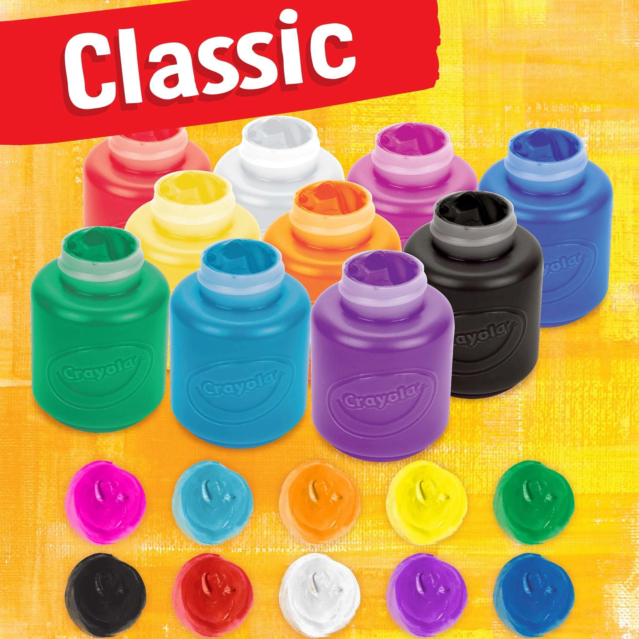 10 confezione di colori Crayola 541205 lavabili per bambini Vernice Set 