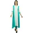 thumbnail image 6 of Bimba Women's Casual A-Line Pintuck Rayon Kurti Long Kurta Casual Wear Tunic Dress, 6 of 8