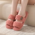 thumbnail image 6 of BERANMEY Womens Fuzzy Open Toe Slippers Faux Fur Slippers with Memory Foam House Shoes Lightweight for Indoor Outdoor & Home Use, 6 of 9